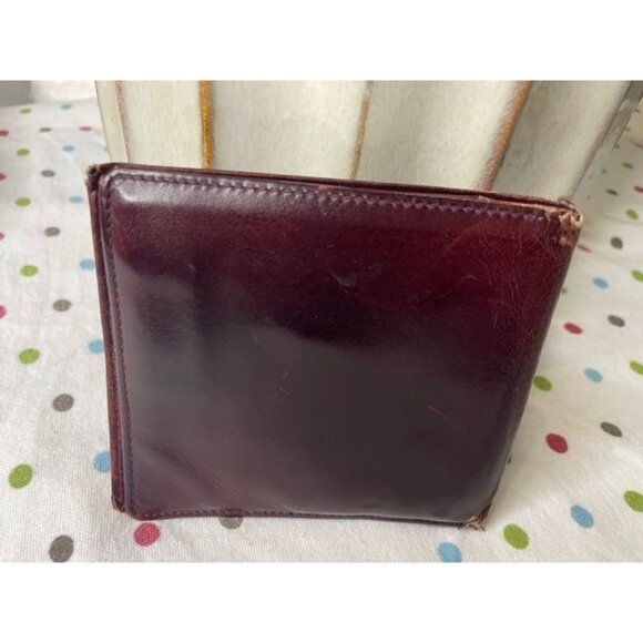 Preloved Bally Burgundy Leather Bifold Wallet with Gold-Tone Logo Plate - Picture 2 of 7